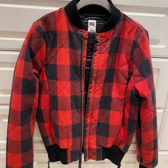 NSF Bomber Jacket Flannel Check - Picture 4 of 5